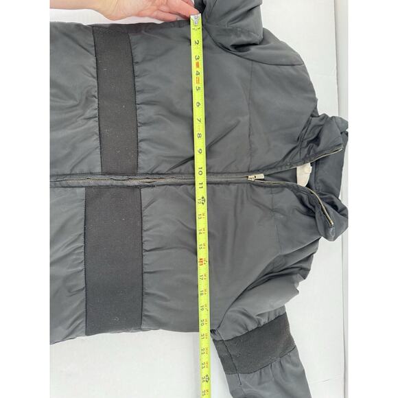 MM6 Maison Margiela Coat Sz 38 Long Puffer Down Duck Black Minimalist - Picture 12 of 16